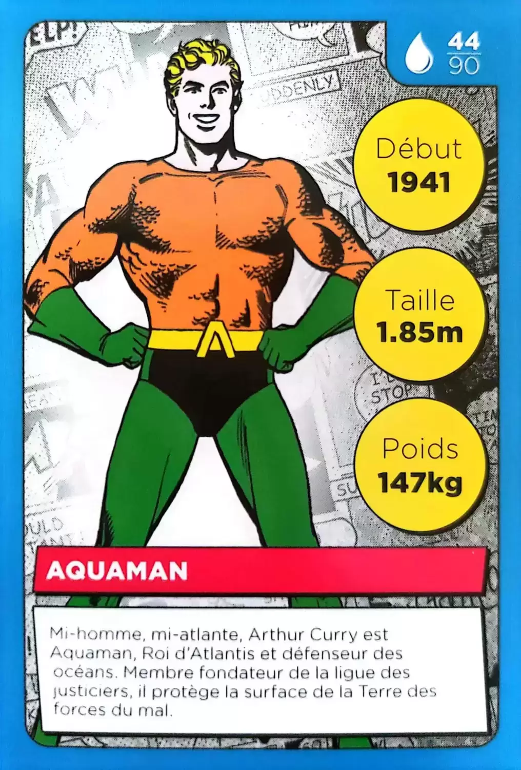 Cartes Auchan DC Comics - Aquaman