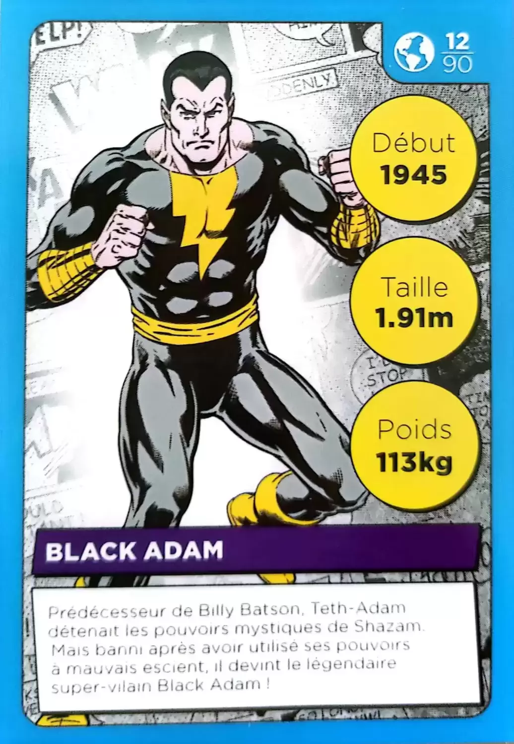 Cartes Auchan DC Comics - Black Adam