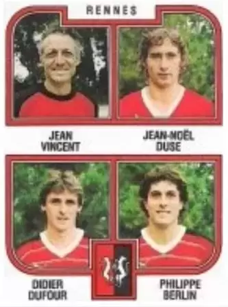 Football 83 - Jean Vincent / Jean-Noël Duse / Didier Dufour / Philippe Berlin - Rennes