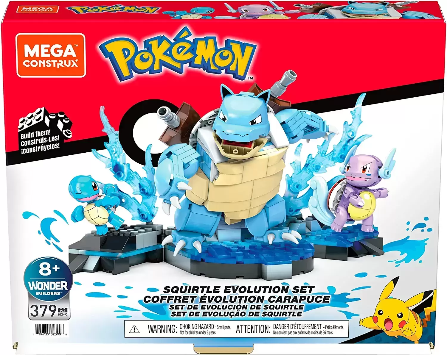 MEGA Pokémon Squirtle Evolution Building Set with 379 Bricks and Special  Pieces, Toy Gift Set for Ages 8+ and up, HDH93