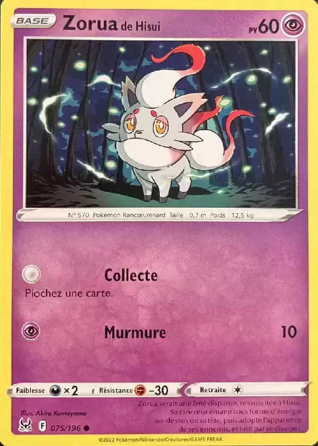 Origine perdue - Zorua de Hisui