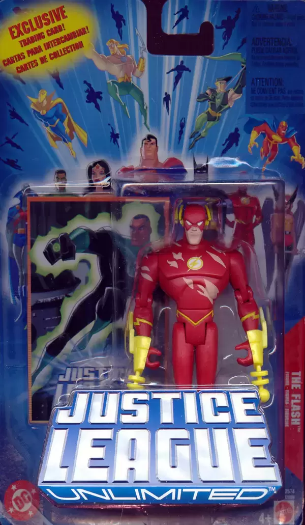 Justice League Unlimited - Blue Card - The Flash Battle Damaged