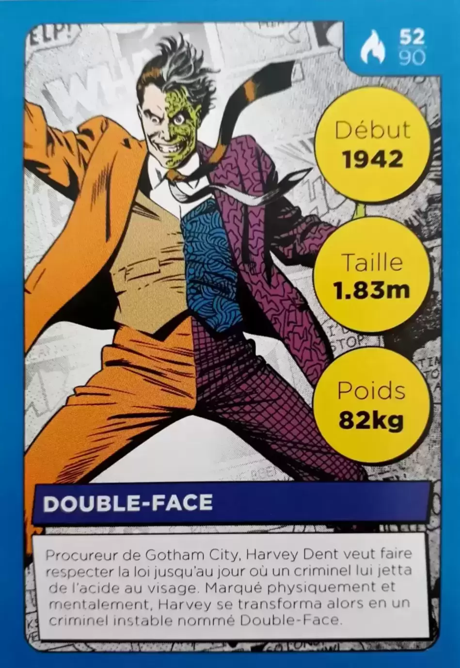Cartes Auchan DC Comics - Double-Face