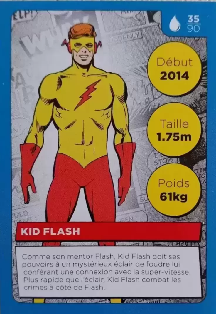 Cartes Auchan DC Comics - Kid Flash
