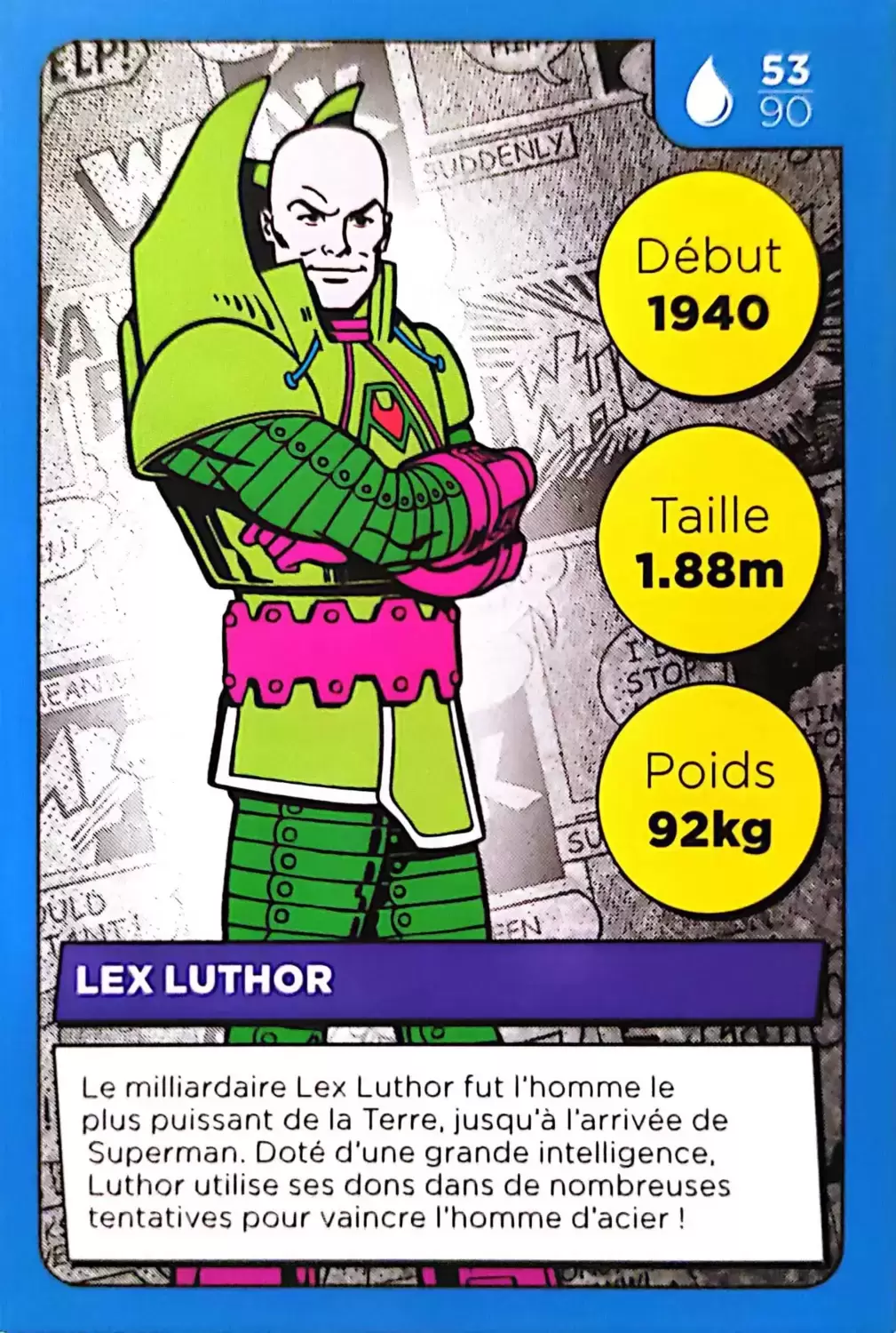 Cartes Auchan DC Comics - Lex Luthor