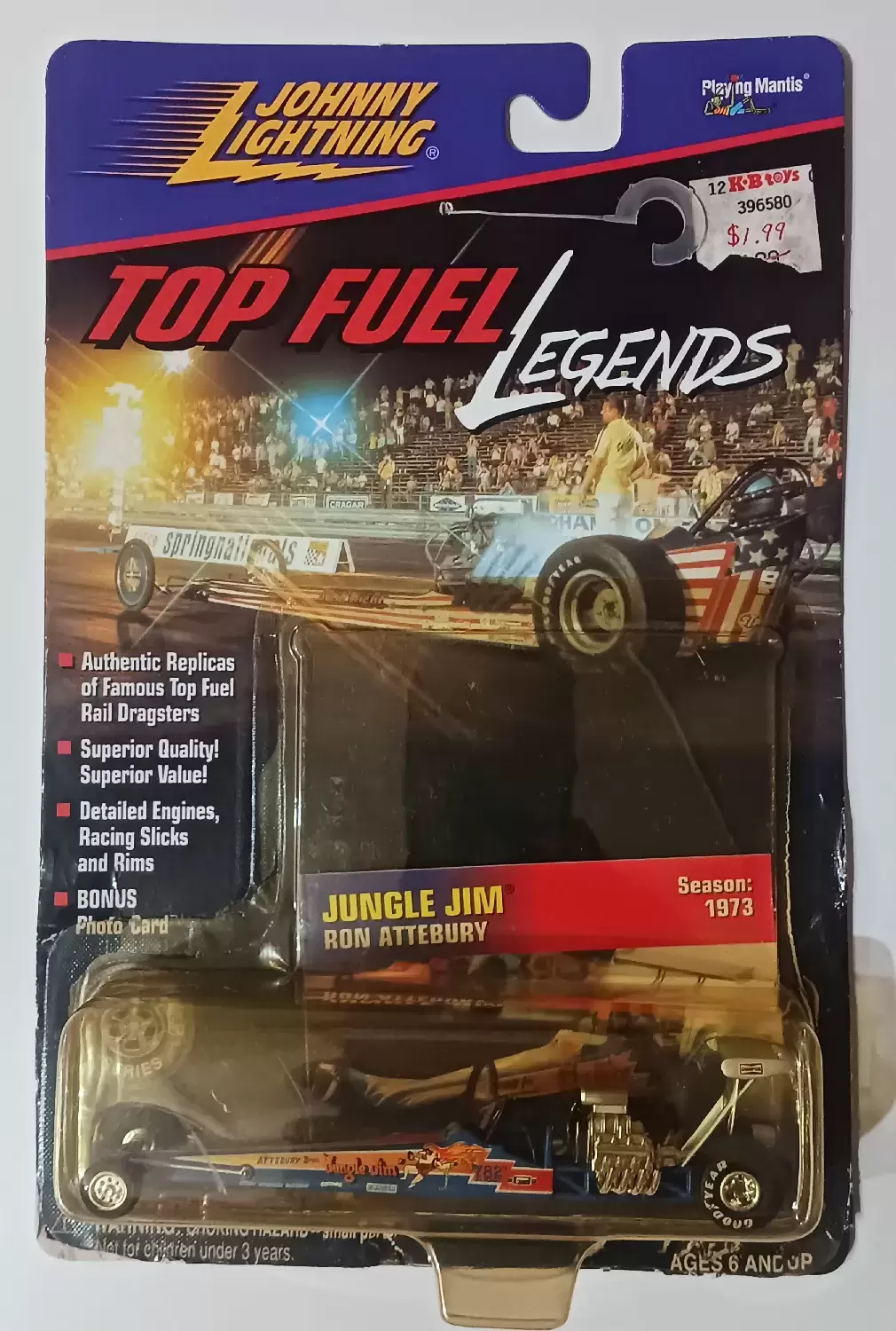 Johnny Lightning - Top Fuel Legends - Jungle Jim Ron Attebury