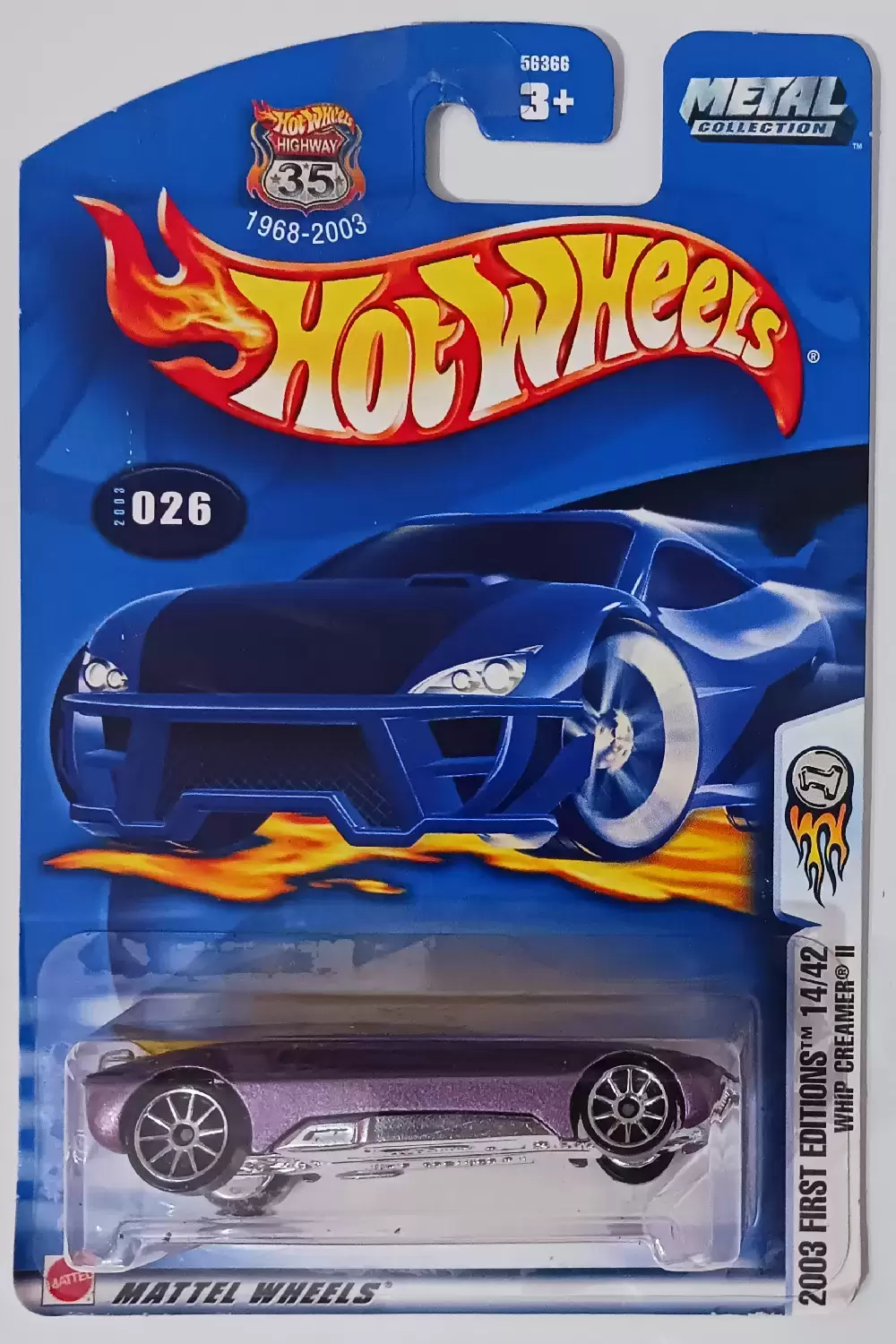 Mainline Hot Wheels - Hot Wheels Collector No. 026 2003 First Editions Whip Creamer II