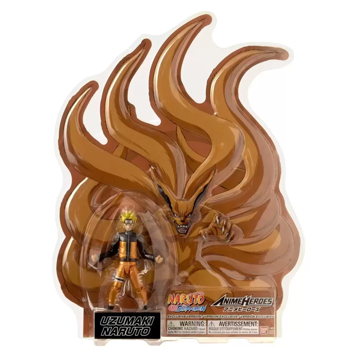 Naruto Shippuden - Uzumaki Naruto - 2021 Exclusive - Nine-Tails Version -  Anime Heroes - Bandai action figure