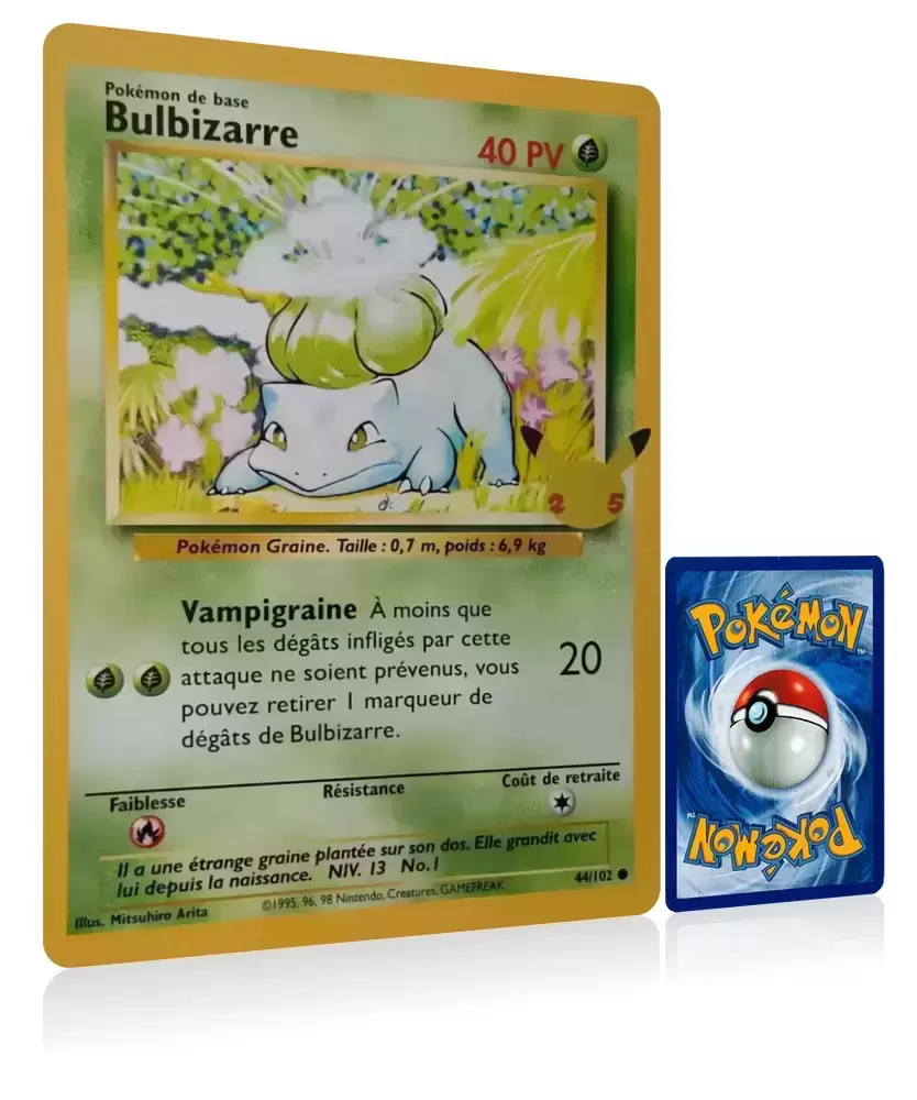 Cartes Pokemon Jumbo XXL - 25ème Anniversaire - Bulbizarre - Jumbo