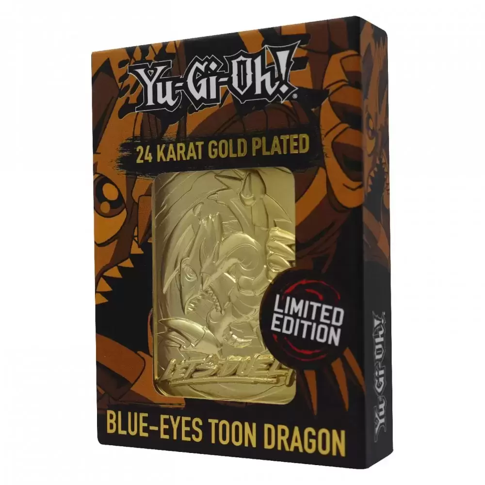 Fanattik - Ingot & Metal Card - Yu-Gi-Oh! - Blue-Eyes Toon Dragon Gold