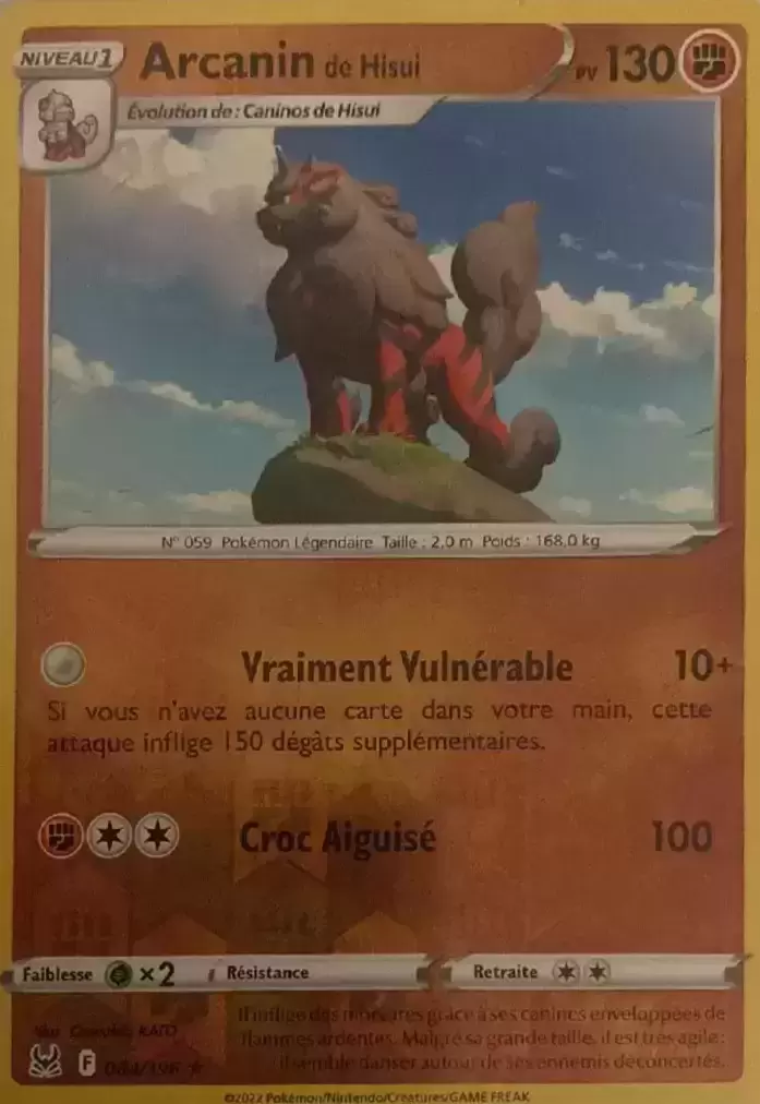 Origine perdue - Arcanin de Hisui Reverse