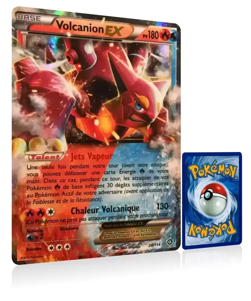 Cartes Pokemon Jumbo XXL - XY - Volcanion EX - Jumbo