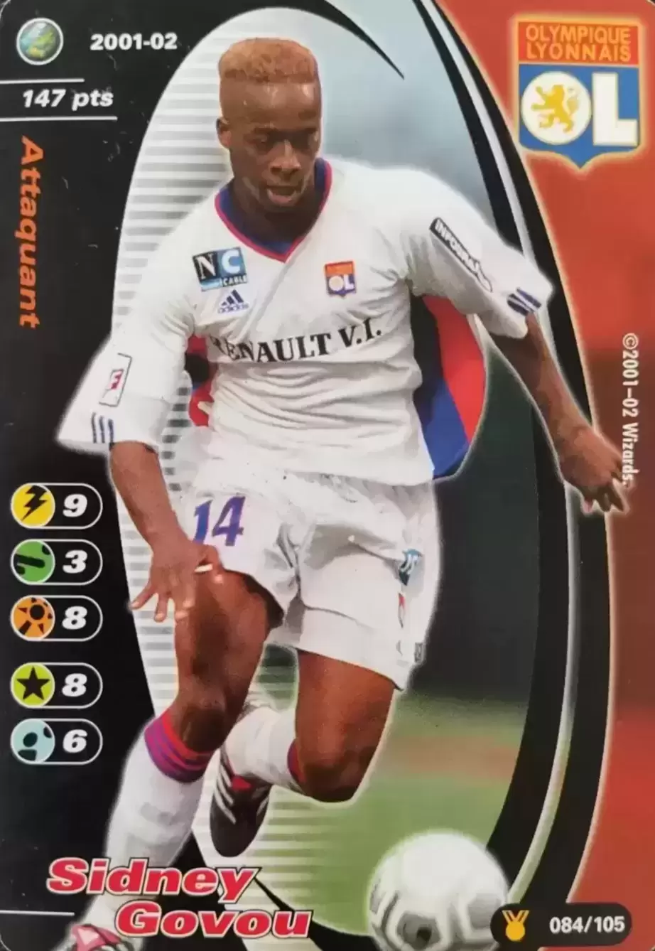 Wizards Football Champions France 2001/2002 - Sidney Govou - Olympique Lyon