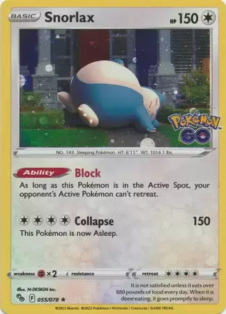 Pokémon Go - Snorlax Cosmos Holo