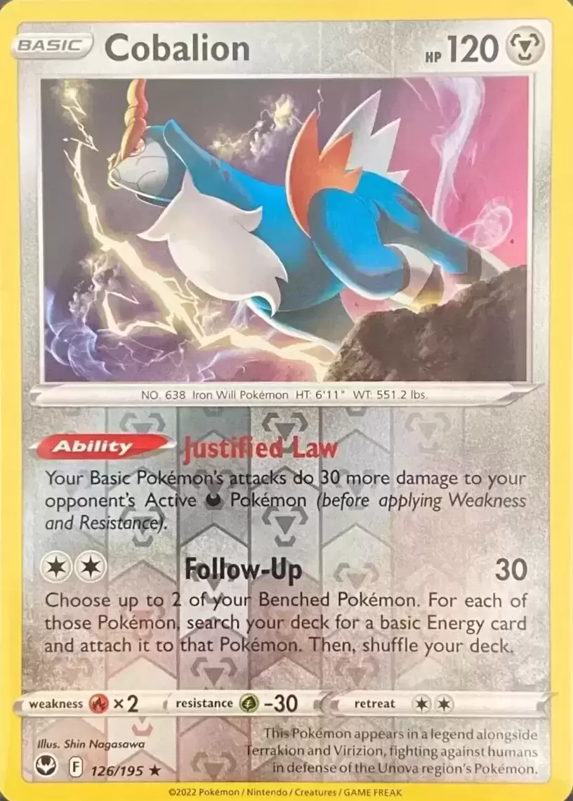 Silver Tempest - Cobalion Reverse