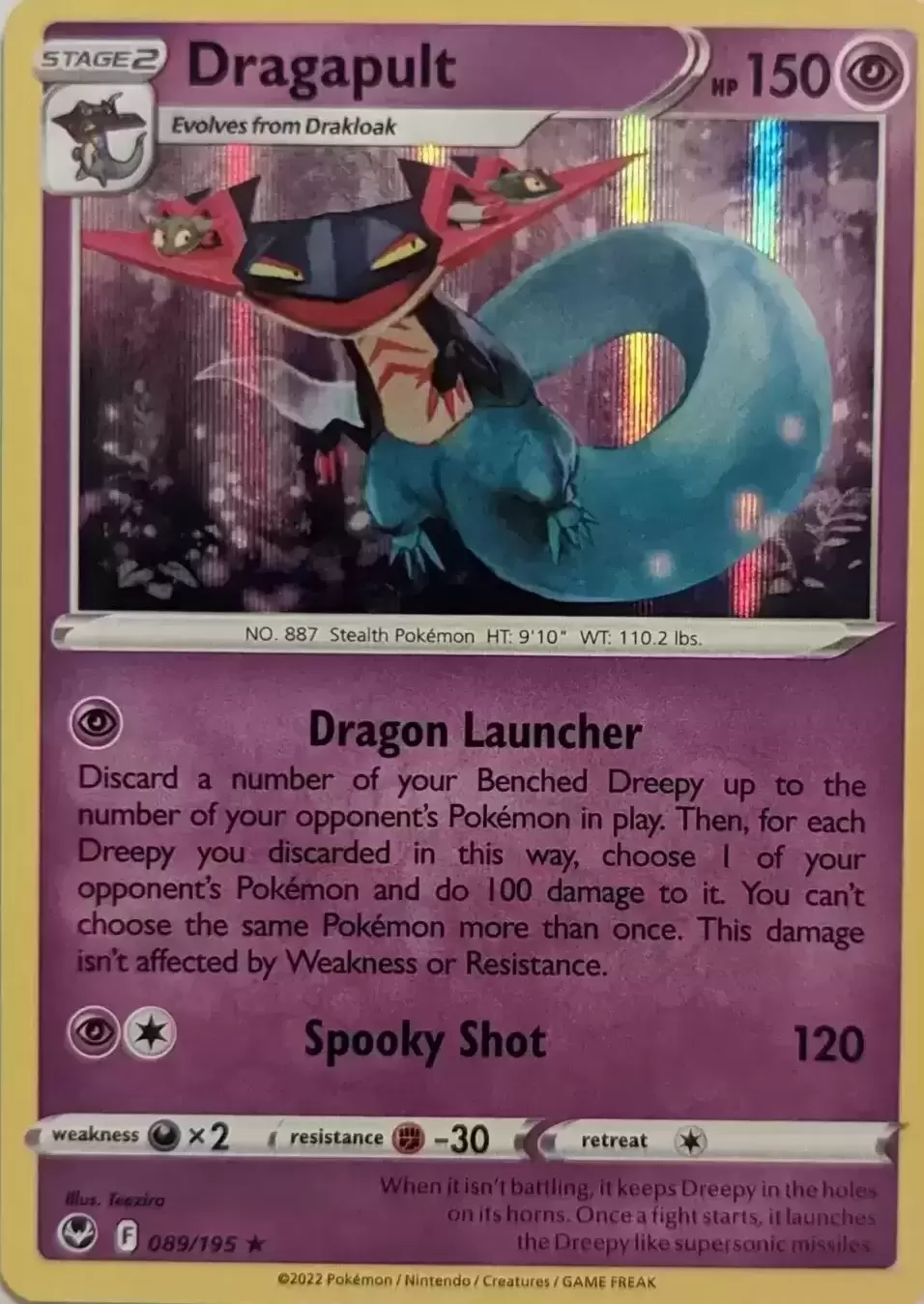 Silver Tempest - Dragapult Holo