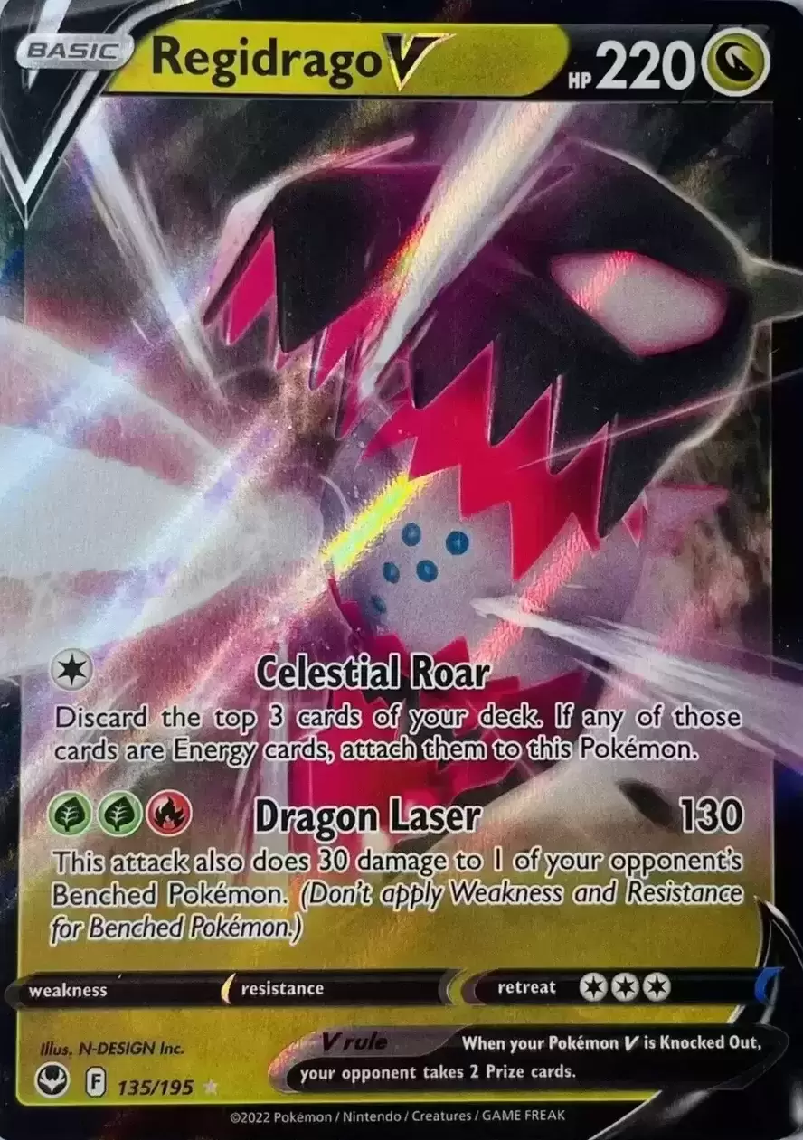 Regidrago-V 135/195 in Portuguese Silver Tempest Pokémon TCG