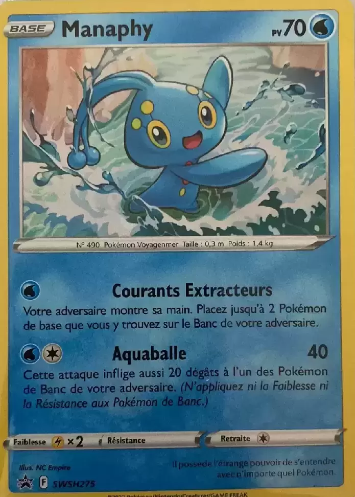 Cartes Promo Black Star Épée et Bouclier - Manaphy