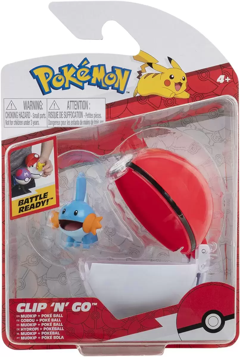Pokémon Action Figures - Clip\'n\'Go - Mudkip + Poke ball