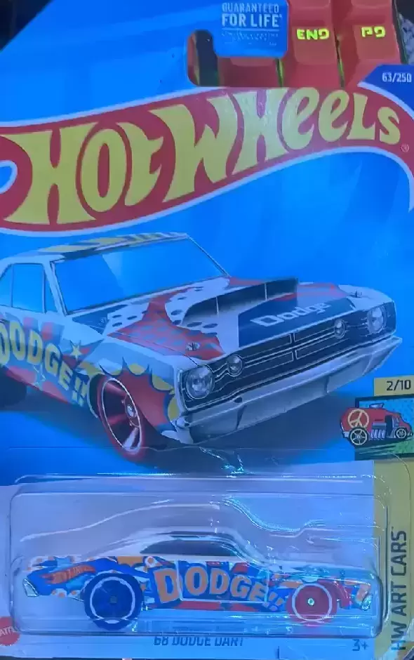 Mainline Hot Wheels - 2021 HW ART CARS 2/10- ‘68 DODGE DART- 63/250