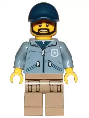 LEGO City Minifigure - Male Police Officer / Policeman, moustache