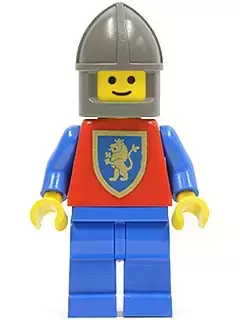 Lego Castle Minifigures - Crusader Lion - Blue Legs, Dark Gray Chin-Guard