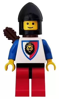 Lego Castle Minifigures - Royal Knights - Knight 1, Black Chin-Guard, with Quiver