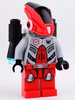 Lego Space Minifigures - Red Robot Sidekick with Jet Pack