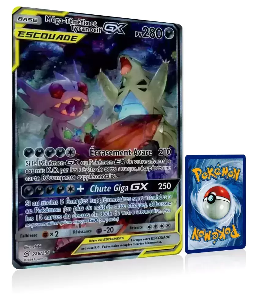 Cartes Pokemon Jumbo XXL - SM - Méga Ténéfix et Tyranocif GX - Jumbo