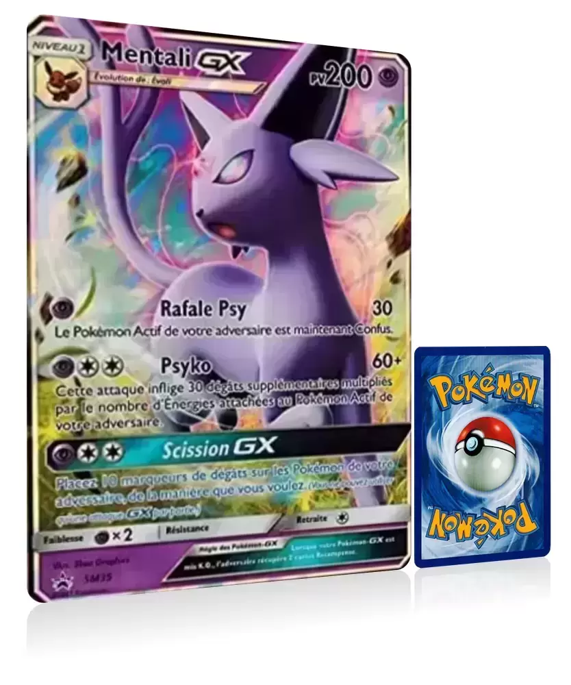 Cartes Pokemon Jumbo XXL - SM - Mentali GX - Jumbo