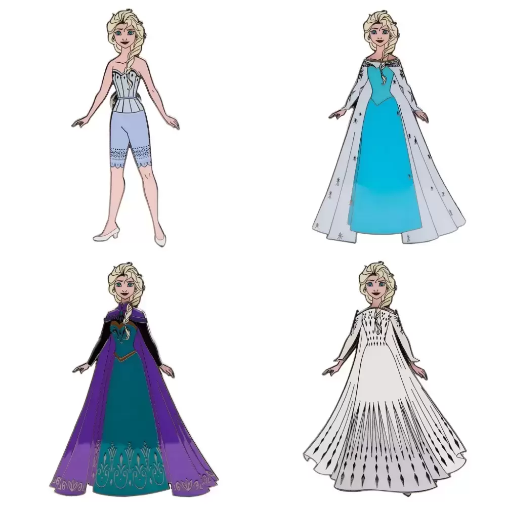 Elsa Paper Doll pin set - Loungefly and Boxlunch Pins