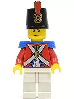 Lego Pirates Minifigures - Imperial Soldier II - Shako Hat Printed, Scowl