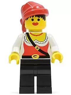 Lego Pirates Minifigures - Pirate Female, Black Legs, Red Bandana