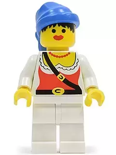 Lego Pirates Minifigures - Pirate Female, White Legs, Blue Bandana