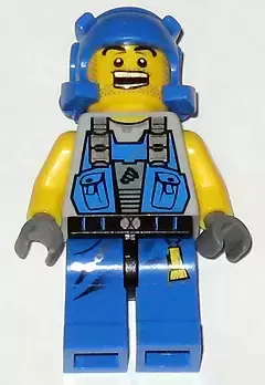 Lego Power Miners Minifigures - Power Miner - Beard Stubble Guy