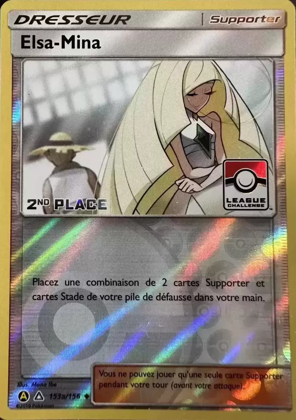 Cartes Pokémon Alternatives - Elsa-Mina reverse 2nd Place Pokemon League