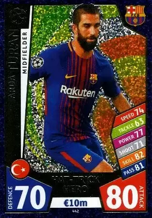 Match Attax UEFA Champions League 2017/18 - Arda Turan - FC Barcelona