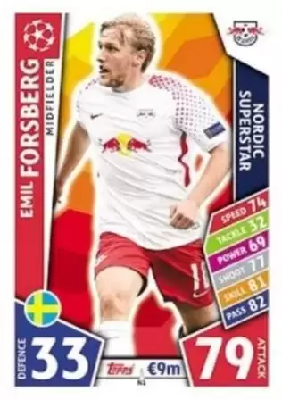 Match Attax UEFA Champions League 2017/18 - Emil Forsberg - RB Leipzig