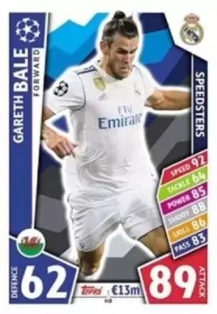 Match Attax UEFA Champions League 2017/18 - Gareth Bale - Real Madrid CF