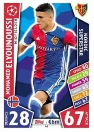 Match Attax UEFA Champions League 2017/18 - Mohamed Elyounoussi - FC Basel 1893