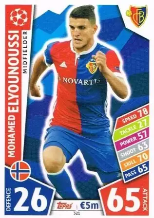 Match Attax UEFA Champions League 2017/18 - Mohamed Elyounoussi - FC Basel 1893