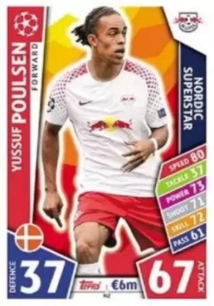 Match Attax UEFA Champions League 2017/18 - Yussuf Poulsen - RB Leipzig