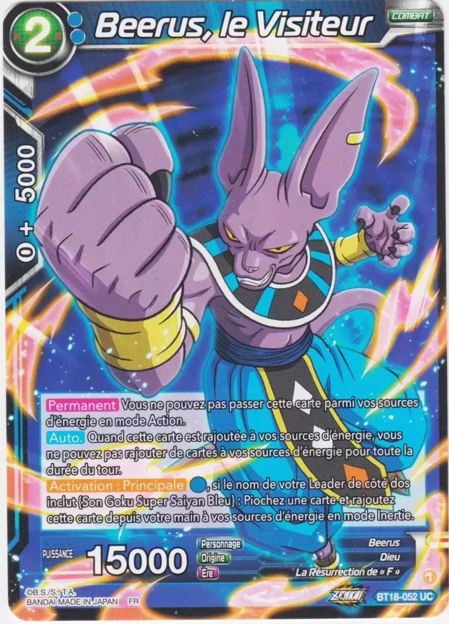 Dawn of the Z-Legends [BT18] - Beerus, le Visiteur