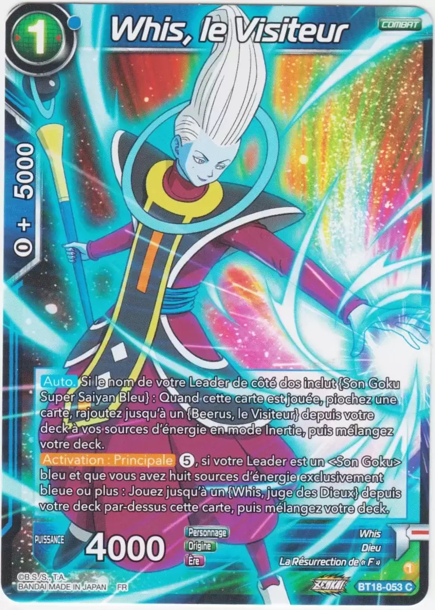 Dawn of the Z-Legends [BT18] - Whis, le Visiteur
