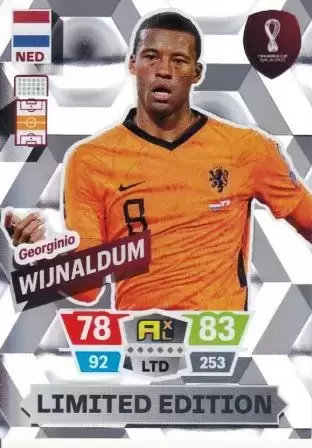 Adrenalyn XL Fifa World Cup Qatar 2022 - Limited Edition Trading Cards - Georginio Wijnaldum