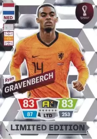 Adrenalyn XL Fifa World Cup Qatar 2022 - Limited Edition Trading Cards - Ryan Gravenberch