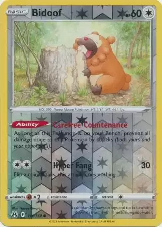 Crown Zenith - Bidoof Reverse
