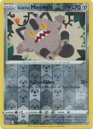 Crown Zenith - Galarian Meowth Reverse
