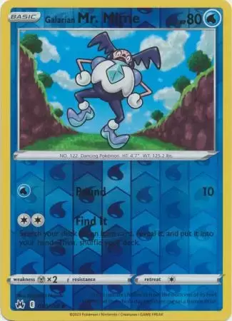 Crown Zenith - Galarian Mr. Mime Reverse