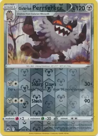 Crown Zenith - Galarian Perrserker Reverse